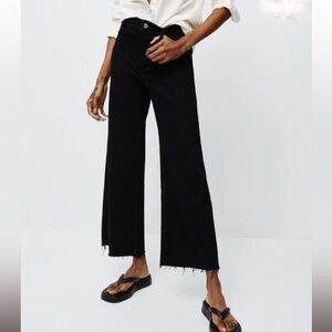 Mango black culotte jeans